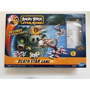 Hasbro Angry Birds Star Wars Jenga Death Star Game A2845 Exclusive Chewie Figure